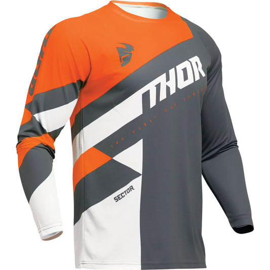 Thor 2025 Sector Checker Charcoal/Orange Jersey