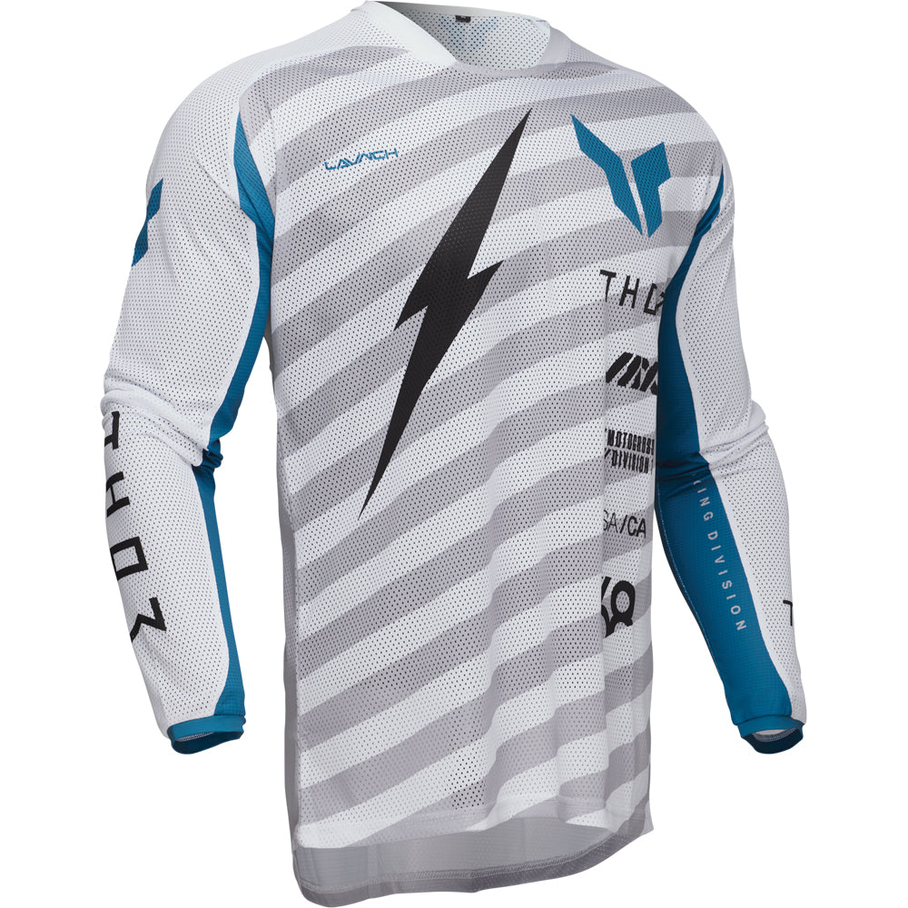 Thor 2025 Launchmode Raid White/Grey Jersey