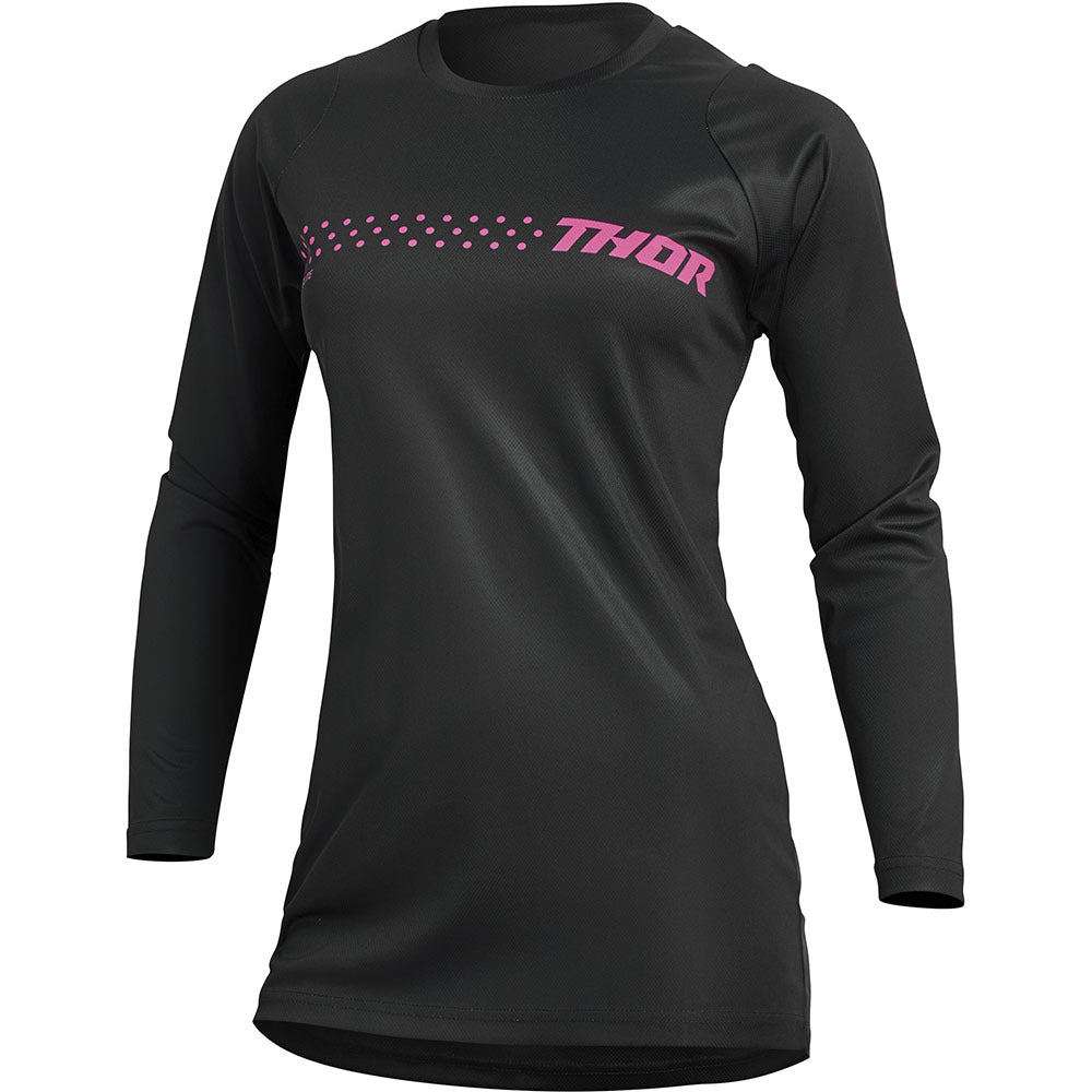 Thor 2025 Sector Minimal Black/Pink Womens Jersey