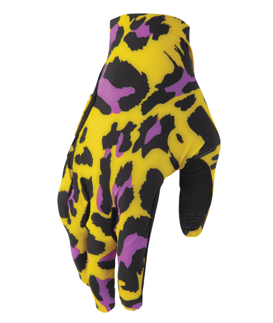 Thor Sportmode Cheetah Gloves - Yellow/Purple