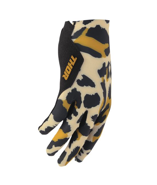 Thor: Womens Sportmode Cheetah Gloves - Tan/Black
